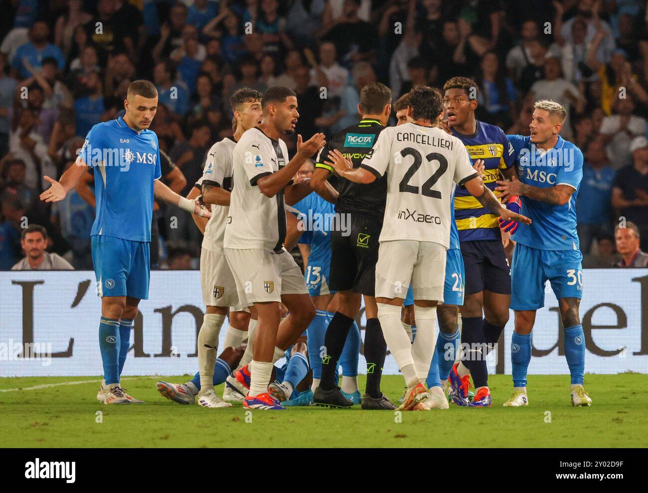 Napoli, Campania, ITALIA. 31st Aug, 2024. During the football 