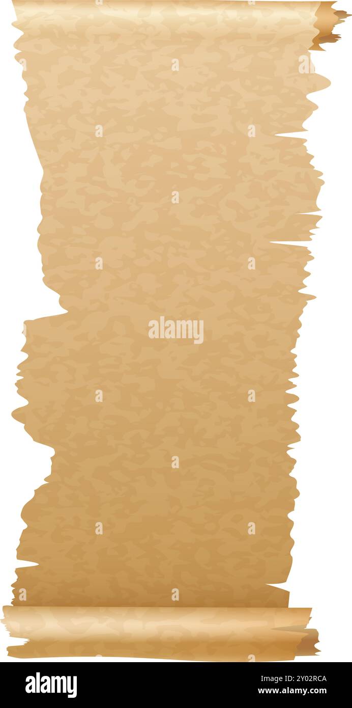 Torned paper scroll. Old manuscript texture banner Stock Vector Image ...