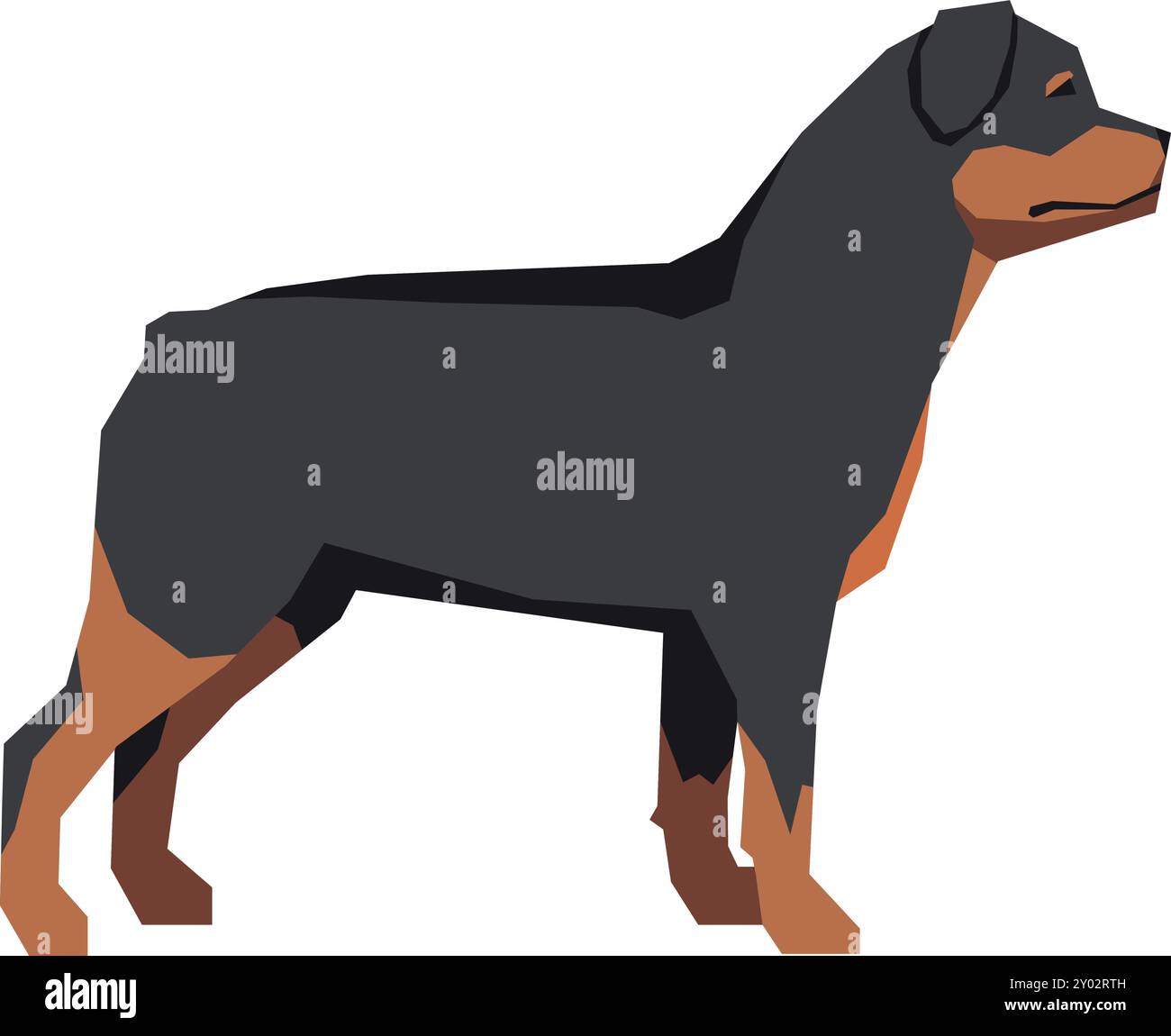 Rottweiler standing Stock Vector Images - Alamy