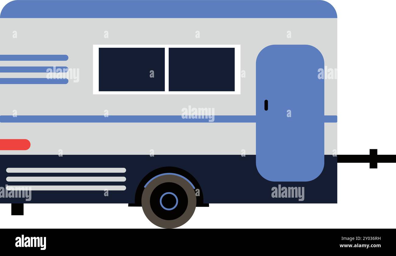 Travel trailer color icon. Camping rv transport Stock Vector Image ...