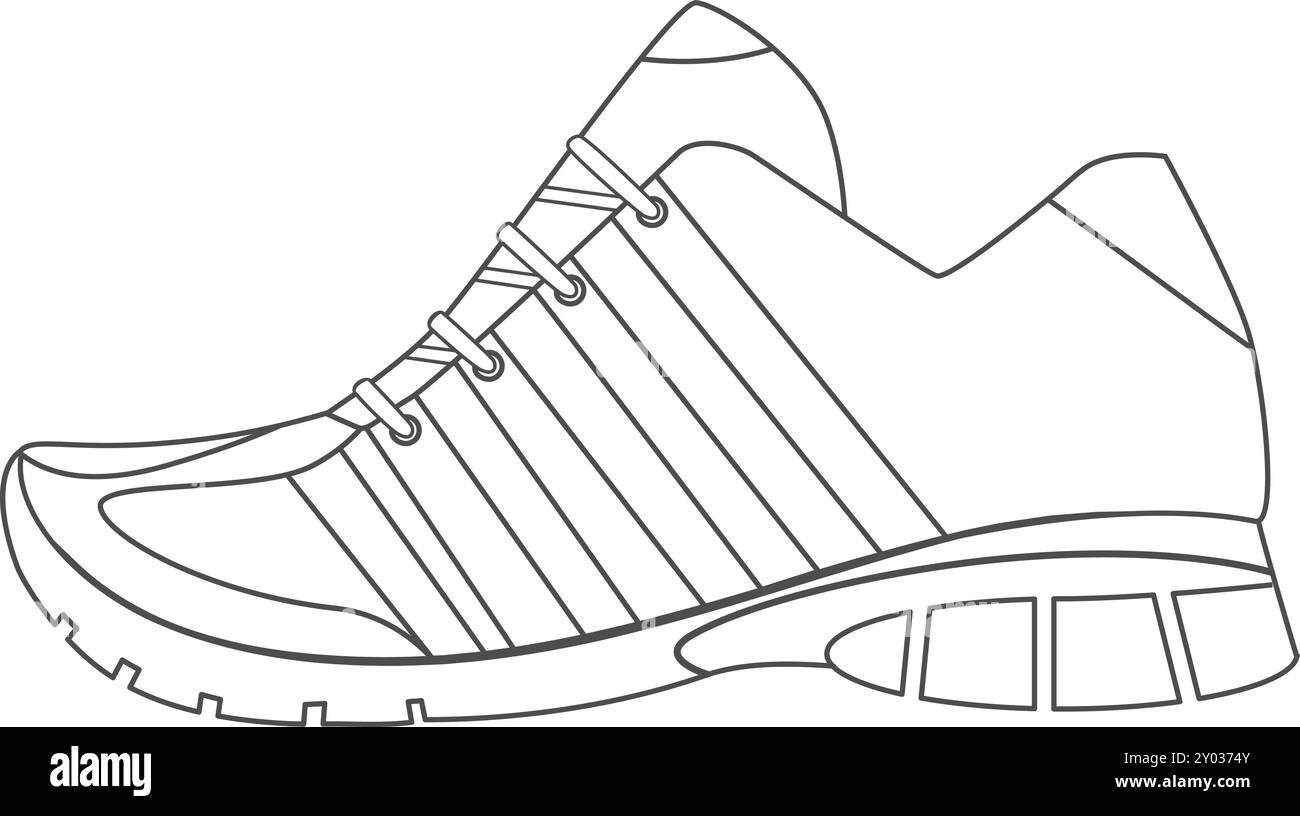 Sport shoes minimalistic icon. Sneaker fashion symbol Stock Vector