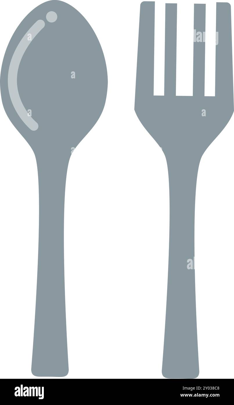 Spoon and fork icon. Dinner symbol. Cutlery sign Stock Vector Image ...