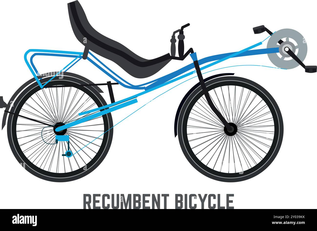 Recumbent bicycle icon. Riding transport side view Stock Vector Image ...