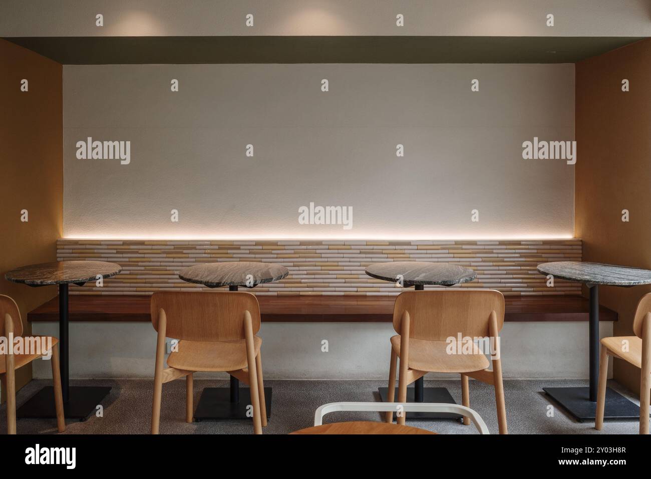 Serene minimalist cafe interior hi-res stock photography and images - Alamy