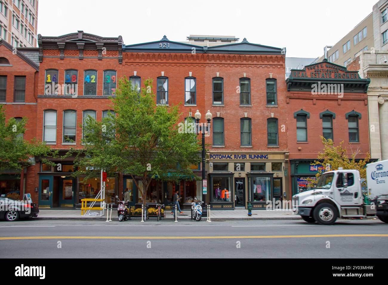 Historic buildings brick facades in downtown Washington DC, USA Stock ...