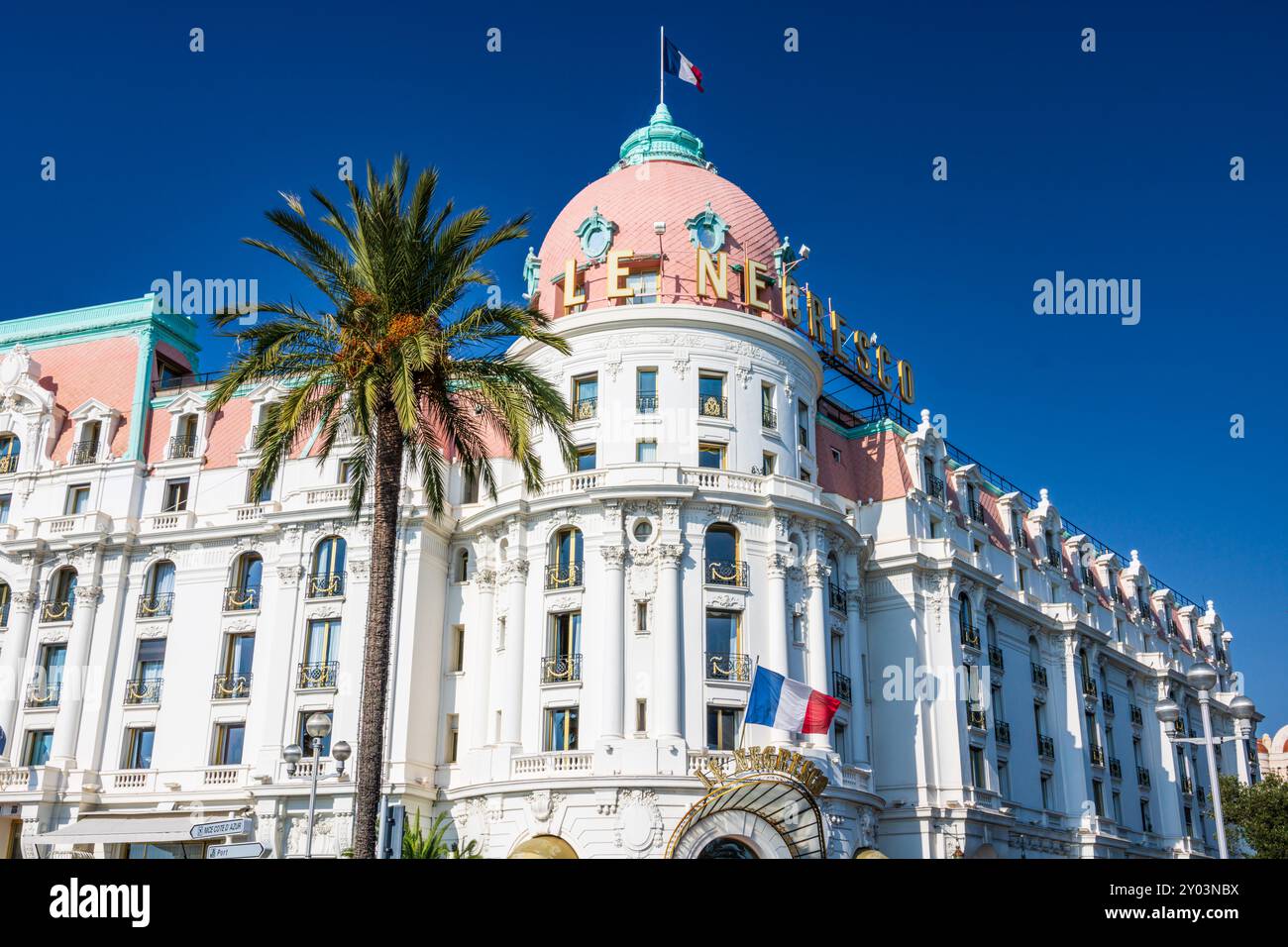 Iconic landmarks of Nice, France, Cote d'Azur, French Riviera Stock ...