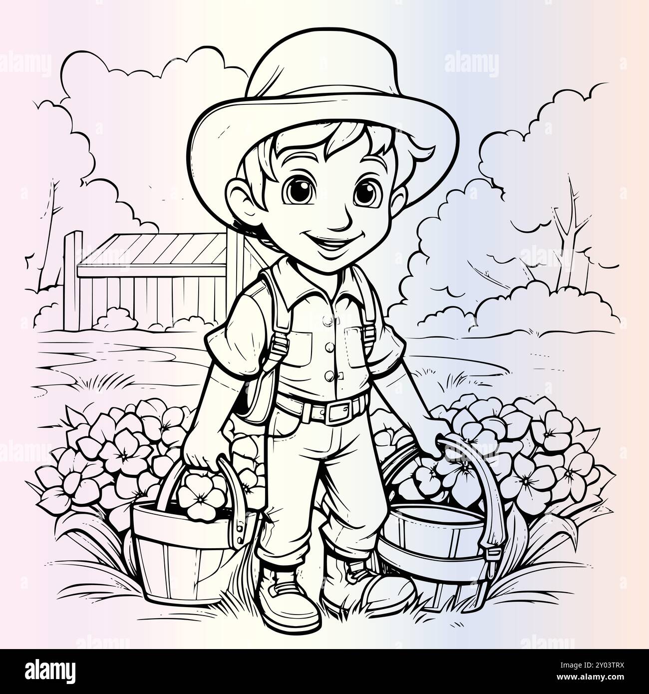 Kids Coloring Pages Drawing Pages Stock Vector