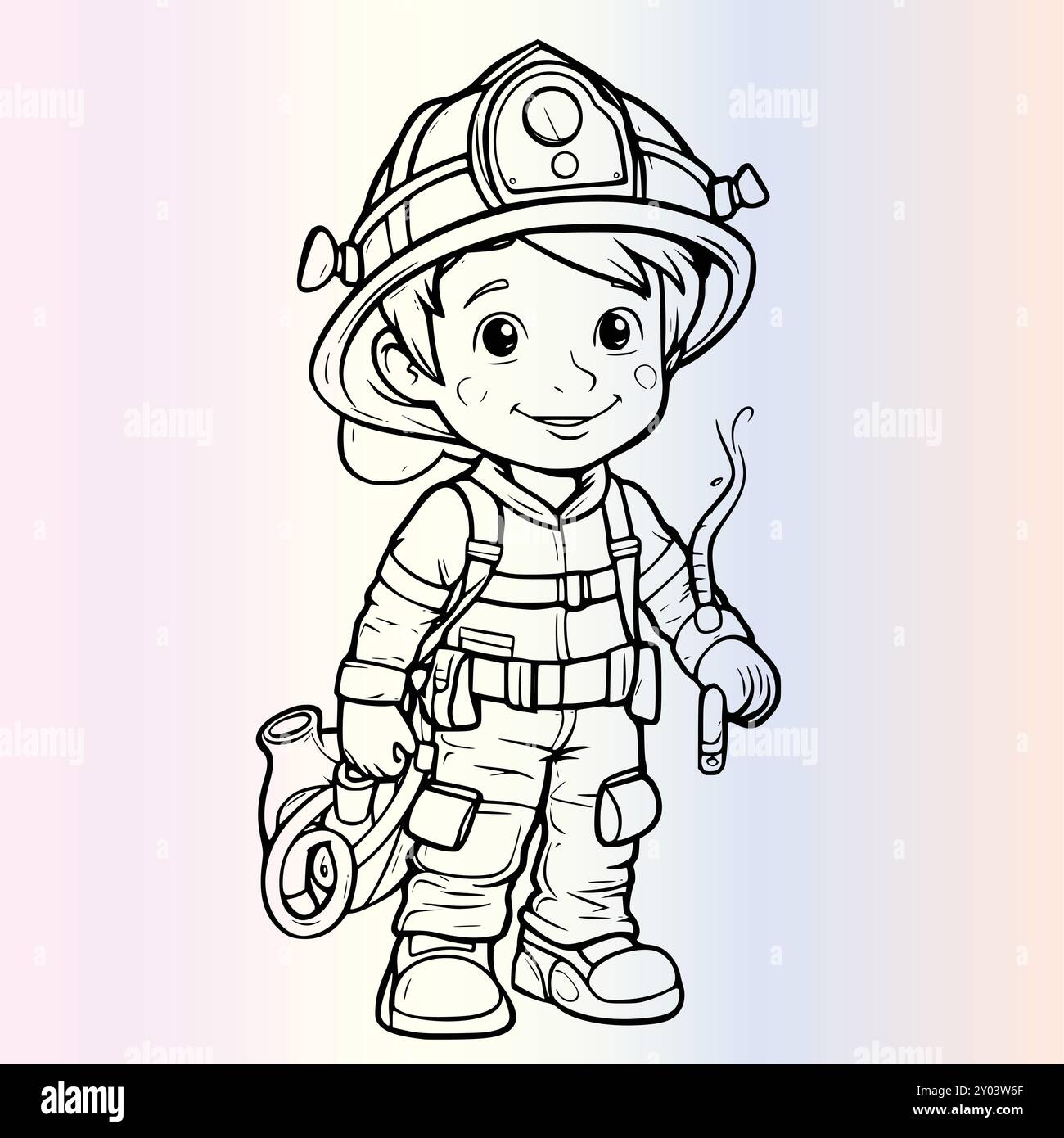Fire Fighter Coloring Pages - Firefighter Coloring Page For Kids 2Y03W6F