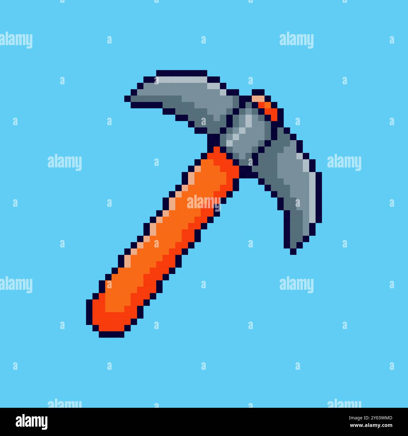 Vector Illustration of axe with Pixel Art Design, perfect for game ...