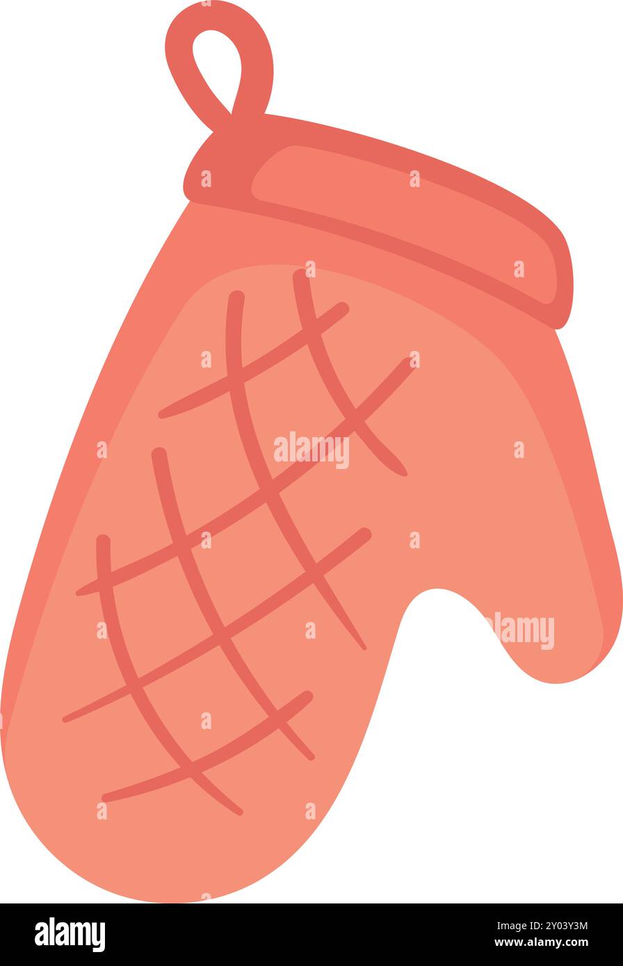 Oven mitten cartoon icon. Cooking soft glove Stock Vector Image & Art ...