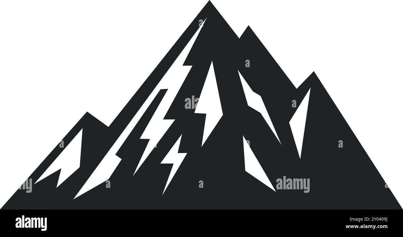 High peak logo. Nature symbol. Black mountain Stock Vector Image & Art ...