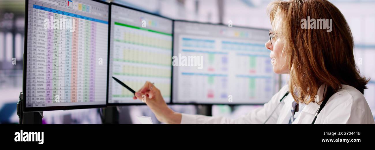 Medical Coding Bill And Billing Codes Spreadsheets Stock Photo
