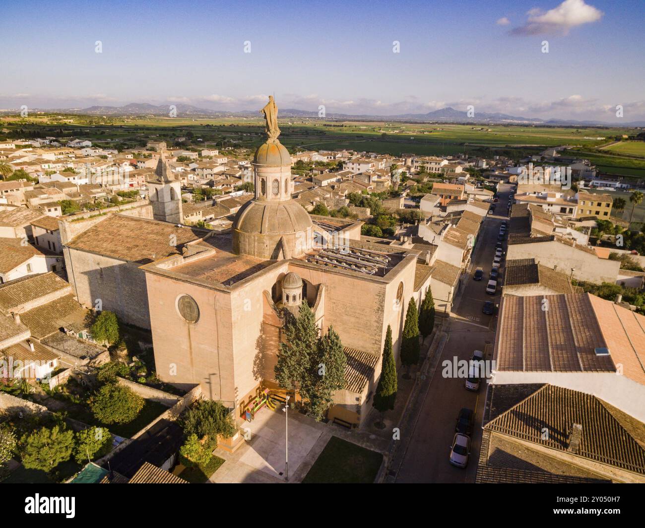 Parish Church of Santa Barbara, 1627, Villafranca de Bonany, Mallorca, Balearic Islands, Spain, Europe Stock Photo