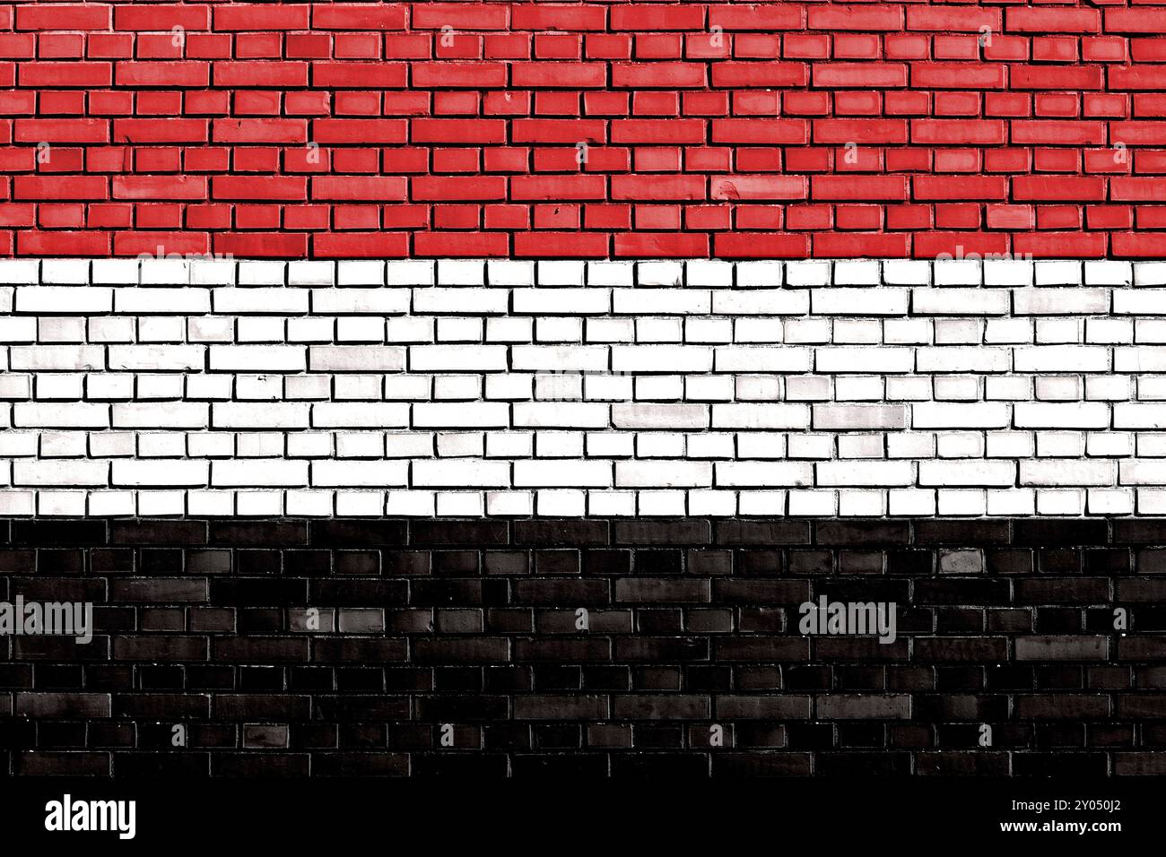 Flag of Yemen painted on brick wall Stock Photo - Alamy