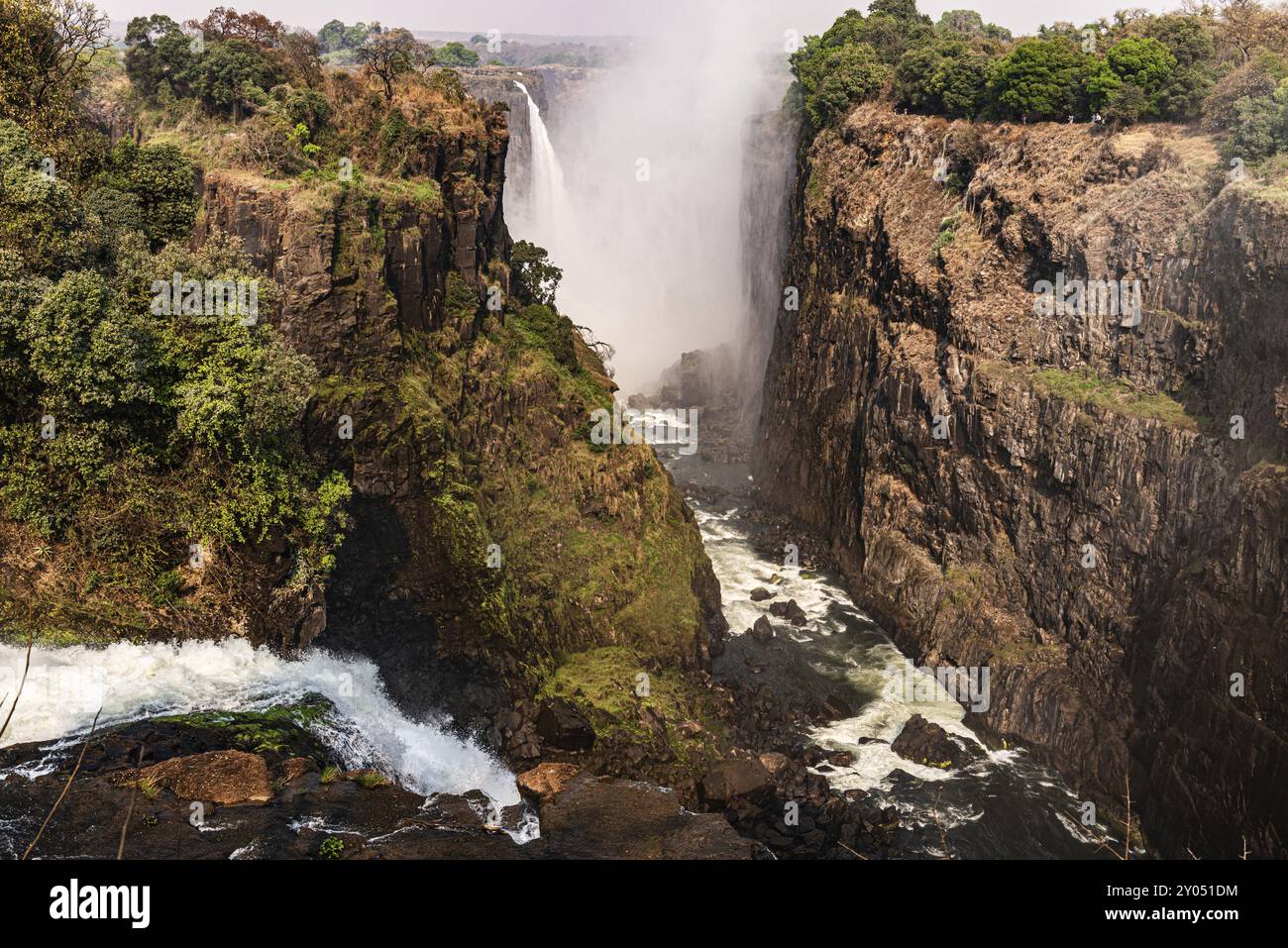 The Great Victoria Falls view From Zimbabwe Side During Dry Season The Great Victoria Falls view From Zimbabwe Side During Dry Season