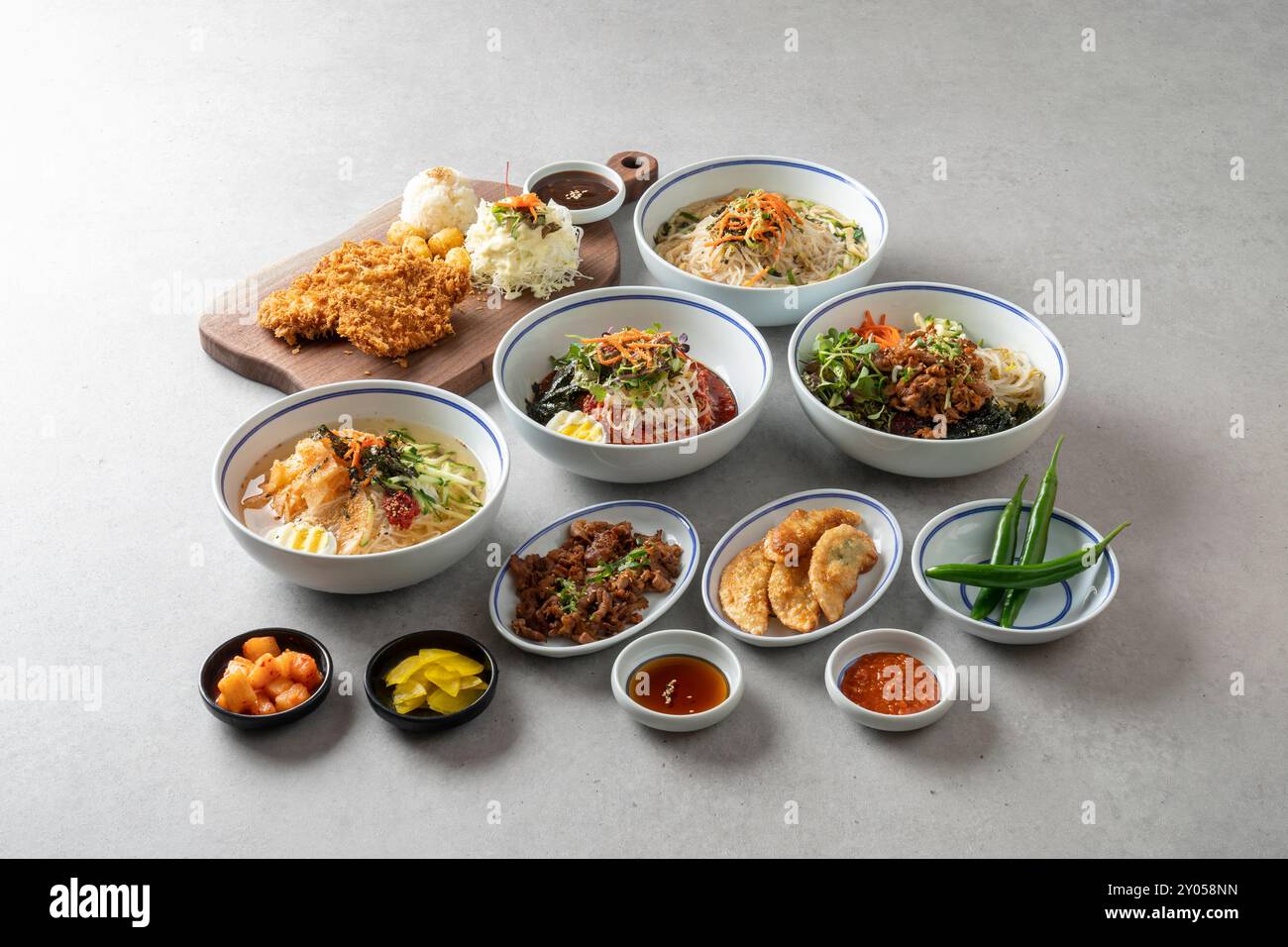 Korean food, bulgogi, hot noodles, bibimbap, bibim noodles, handmade ...