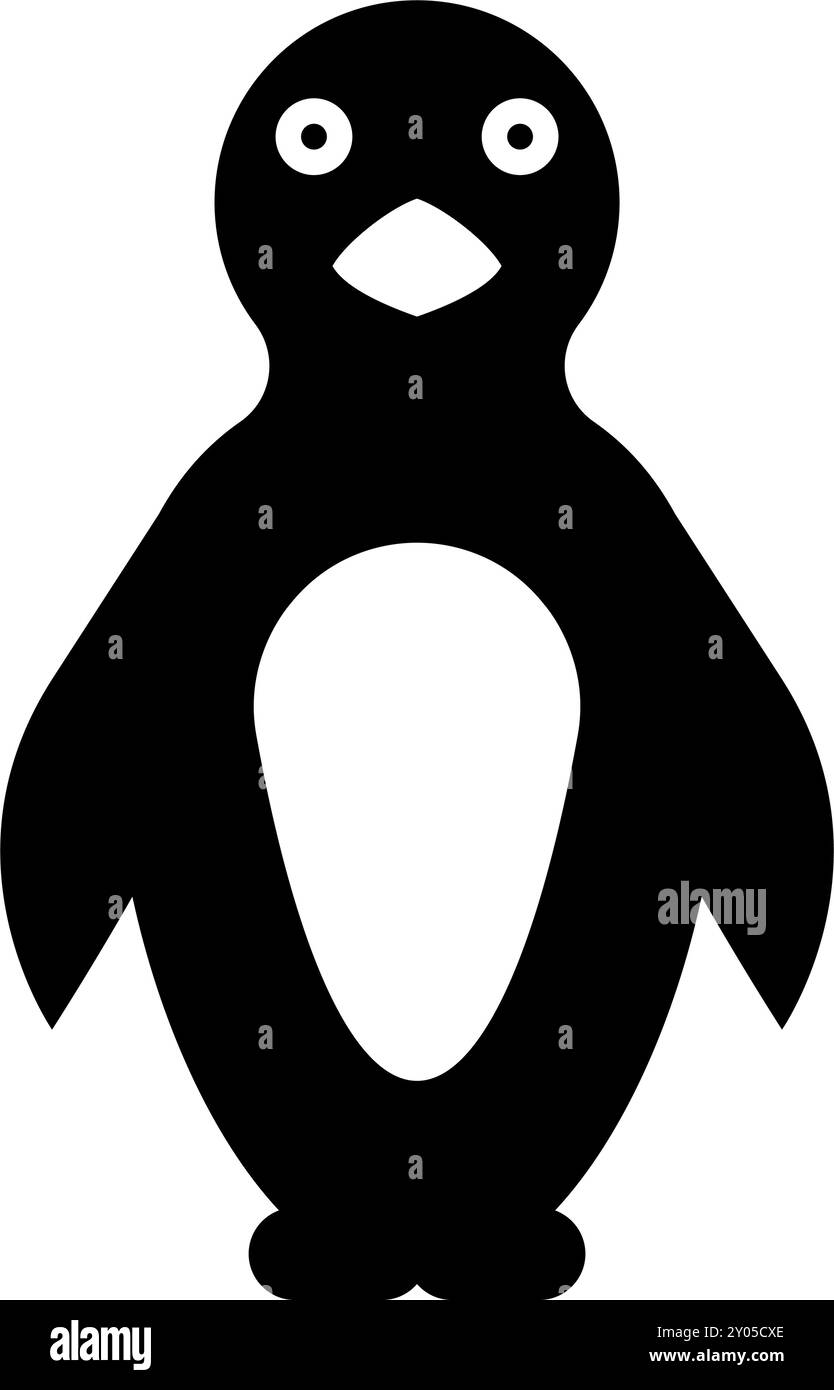 Penguin icon black color vector illustration image flat style simple ...