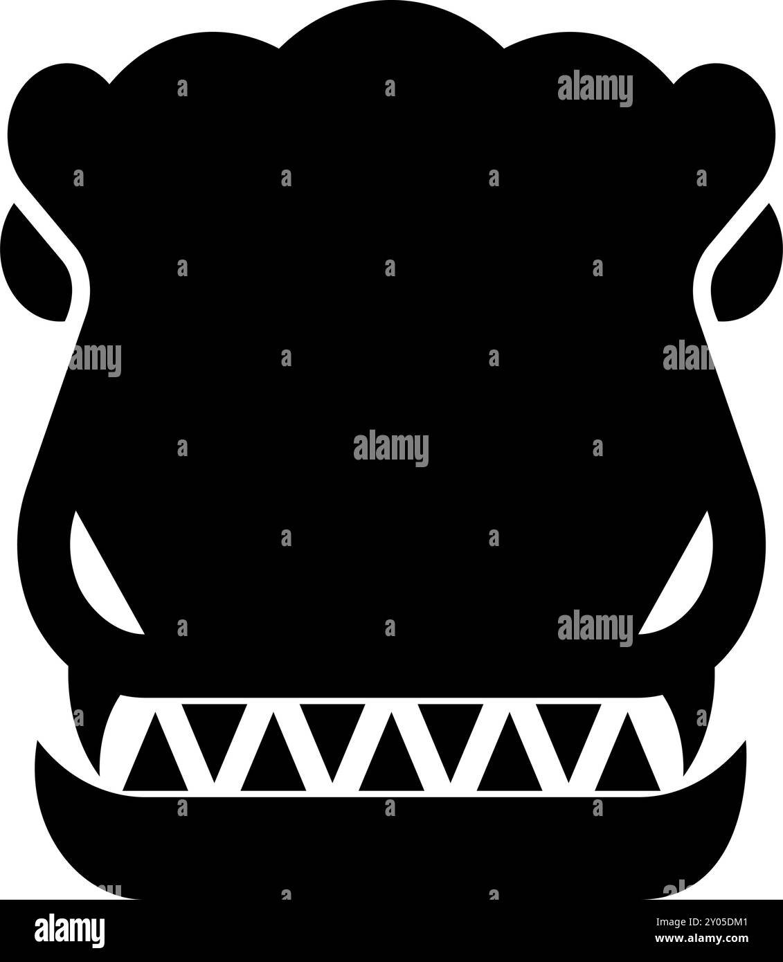 Head dinosaur dragon icon black color vector illustration image flat style simple Stock Vector