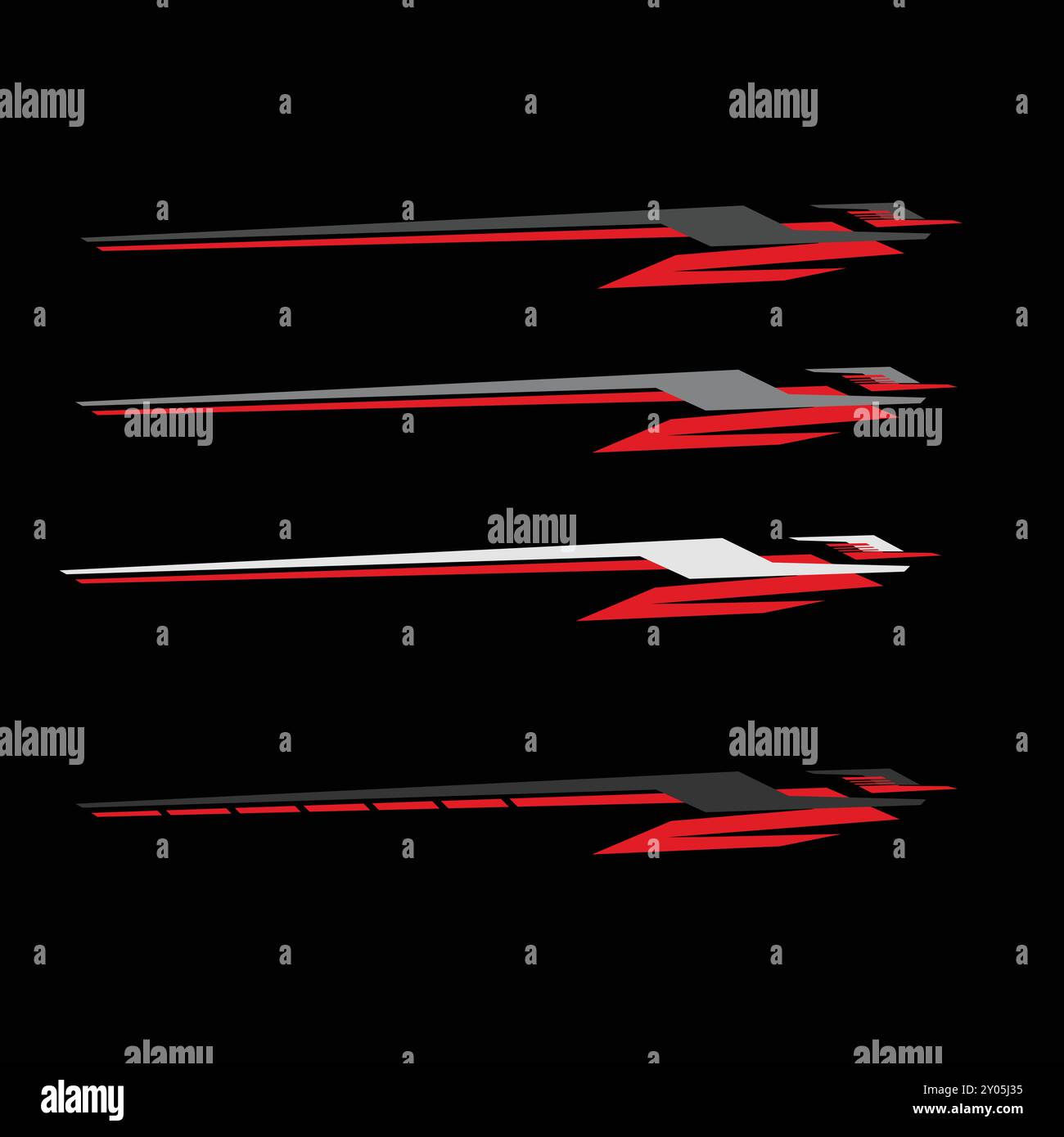 vector design set of car wrap livery decals Stock Vector
