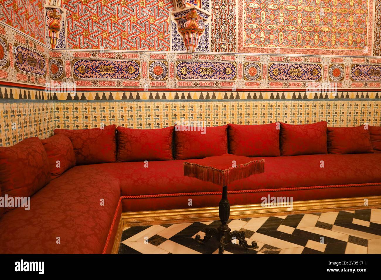 Aranjuez, Madrid, Spain- August 16, 2024: The Arab room of The Royal Palace of Aranjuez Stock Photo