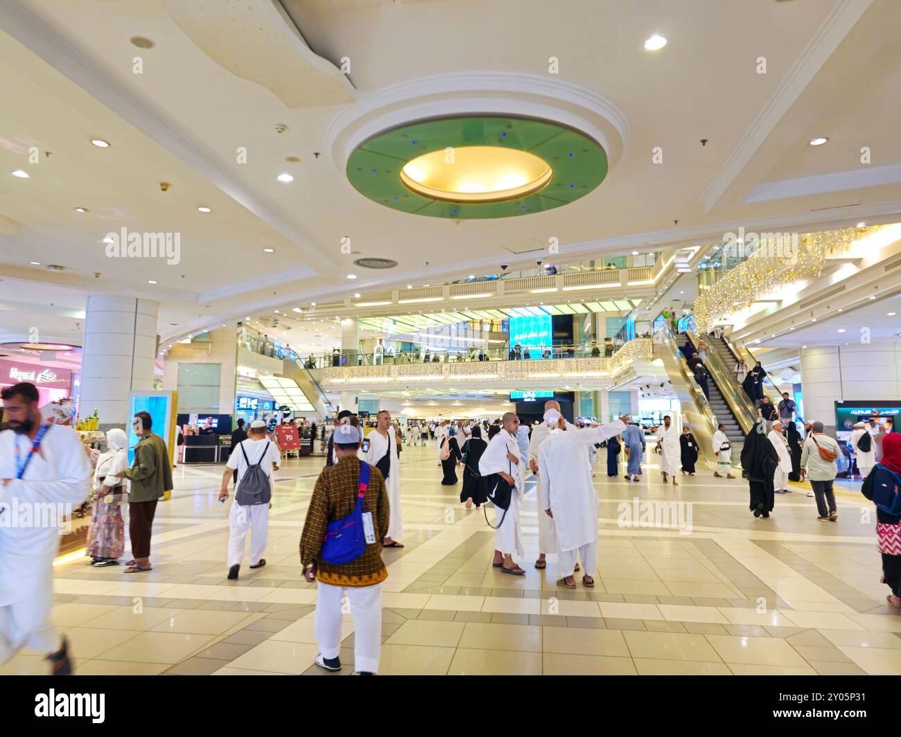 Mecca, Saudi Arabia, June 4 2024 The shopping mall and shops inside The Clock Towers near Kaaba
