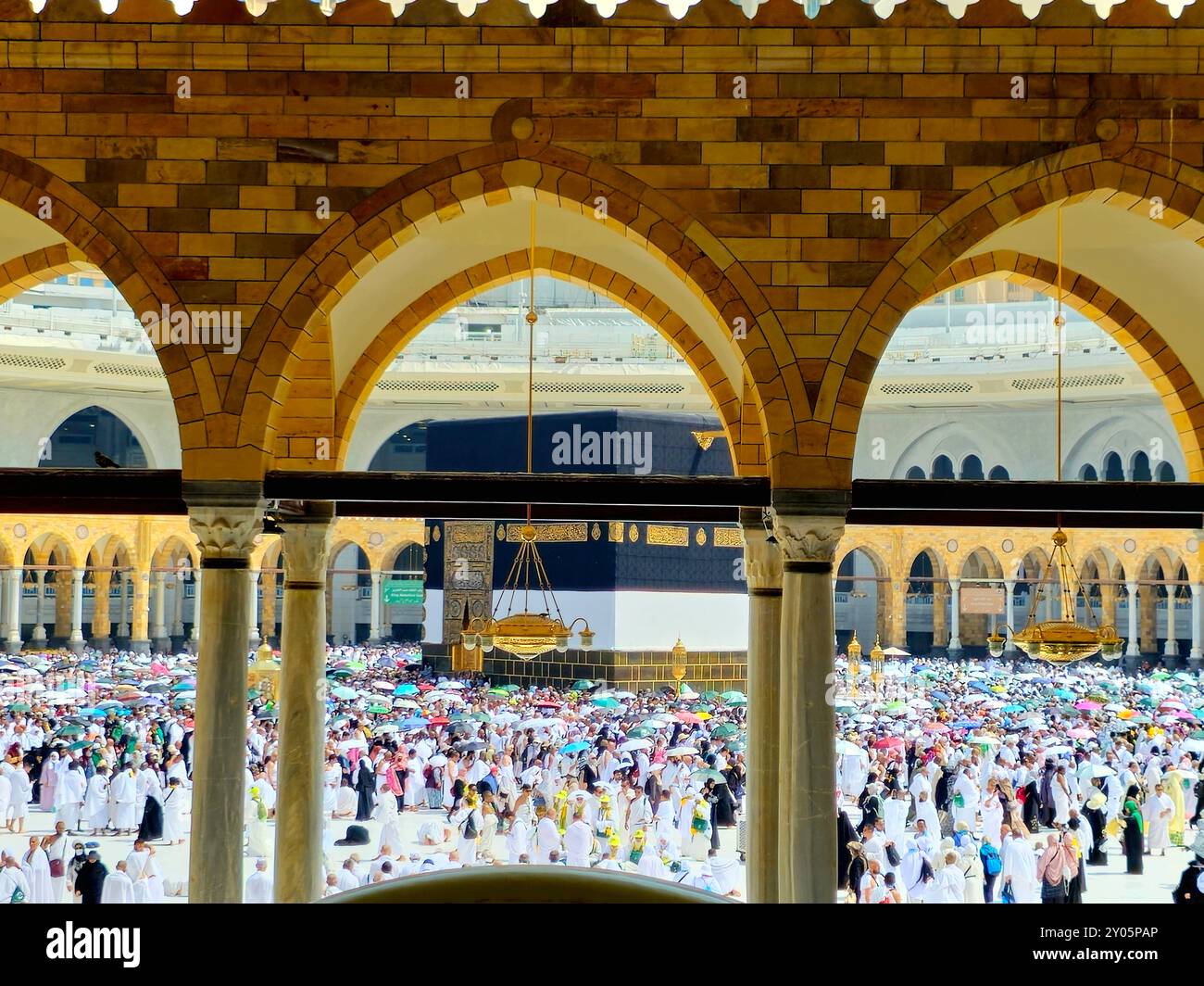 Mecca, Saudi Arabia, June 4 2024 Al Masjid Al Haram and Al Kaaba in