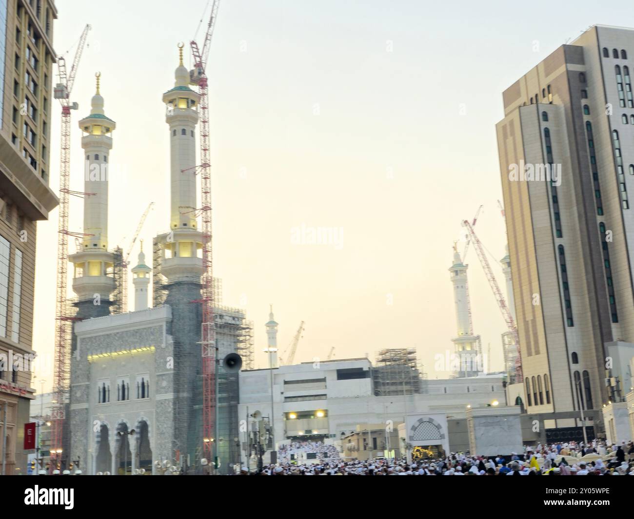 Mecca, Saudi Arabia, June 4 2024 Minarets of Al Masjid Al Haram mosque