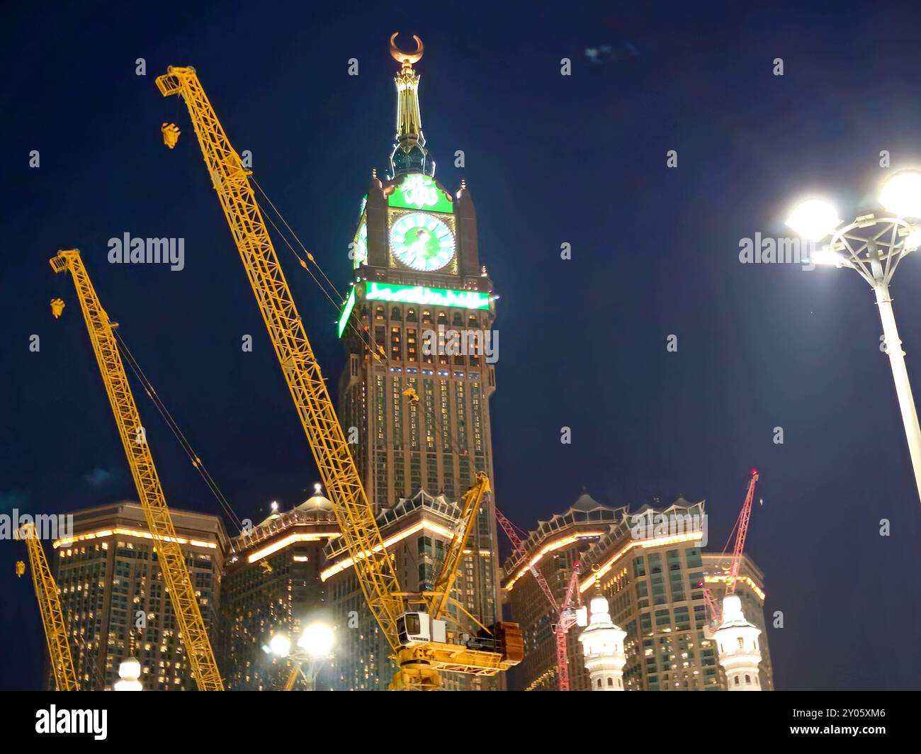 Mecca, Saudi Arabia, June 4 2024: The Clock Towers near Kaaba, a ...