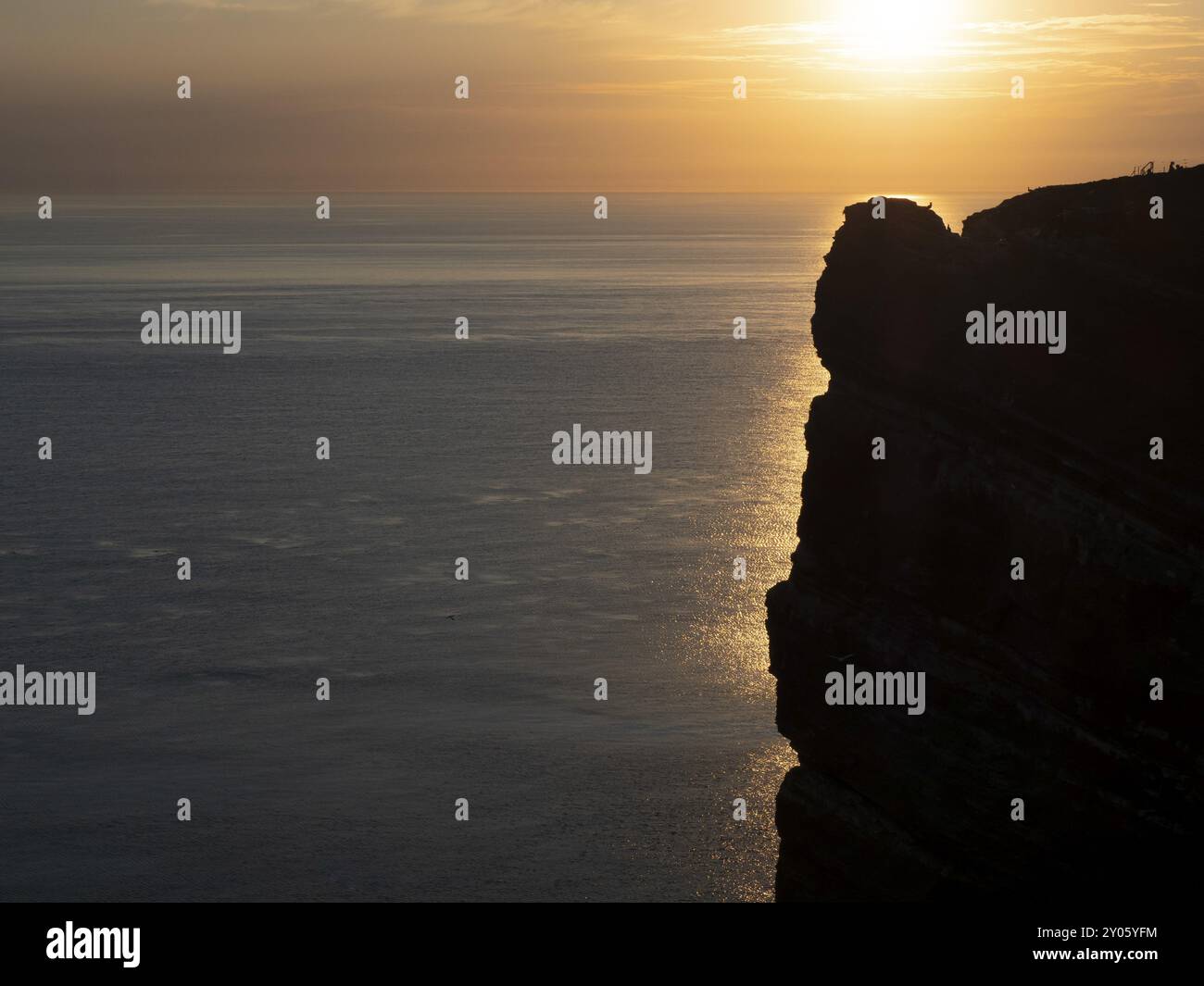 Sunset on the island of Heligoland in the German Bight Stock Photo