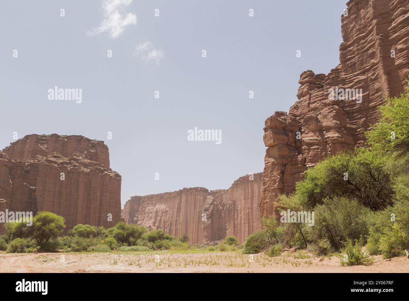 Photograph of rock formations at Talampaya National Park in Argentina Stock Photo