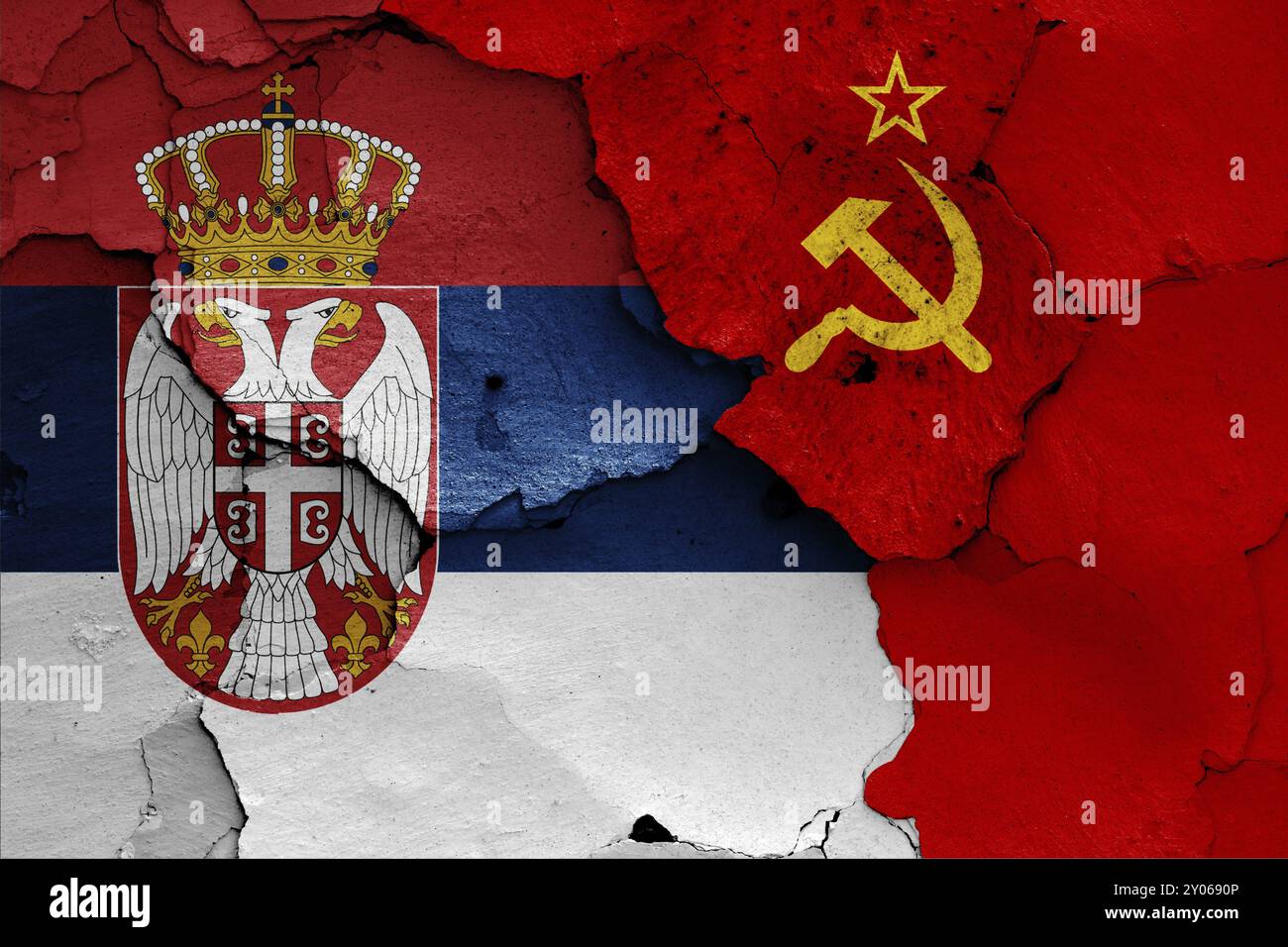 Sebian Vs. Russian Flags Serbian russian flag hi-res stock photography and images - Alamy