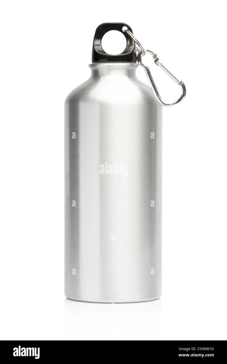 Aluminum bottle water isolated white background Stock Photo - Alamy