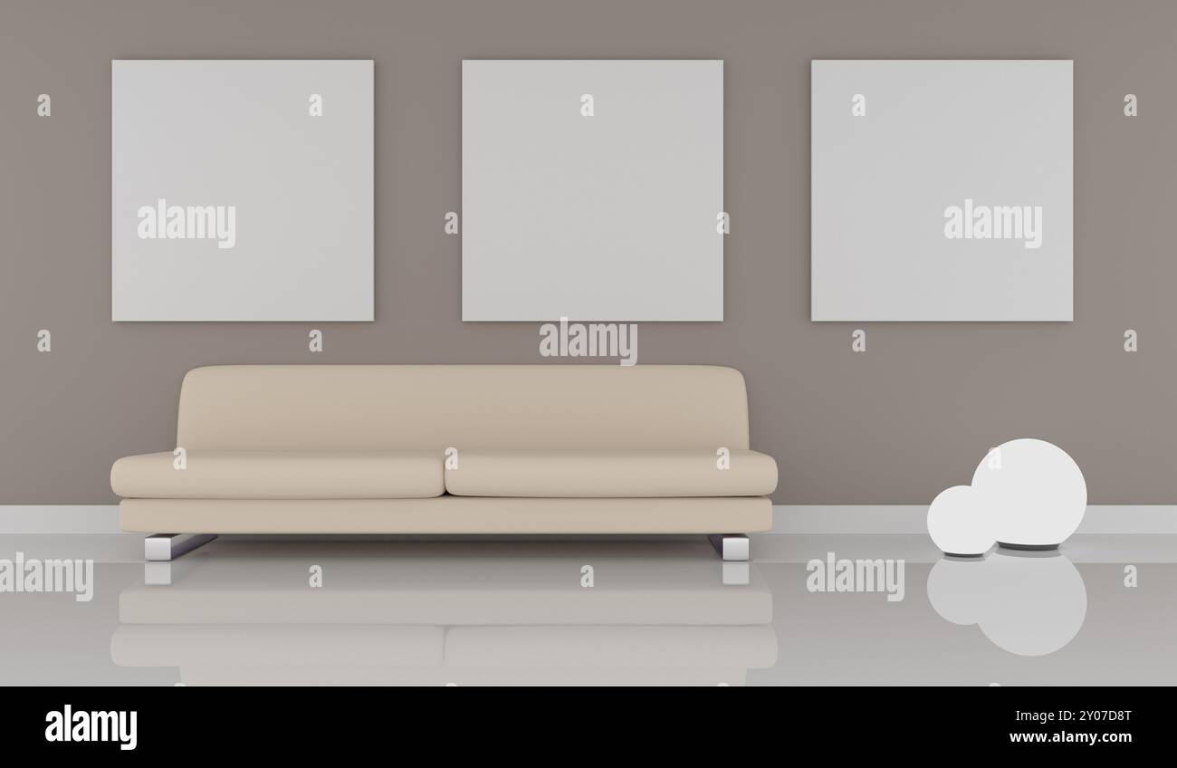 Modern interior three canvas hi-res stock photography and images - Alamy