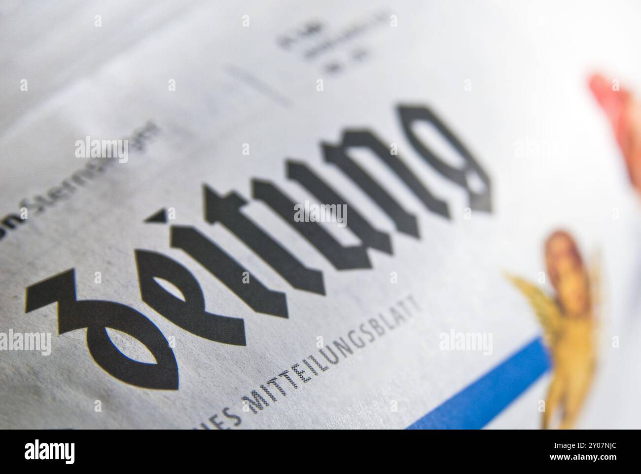 Daily Newspaper Font Old German Stock Photo Alamy