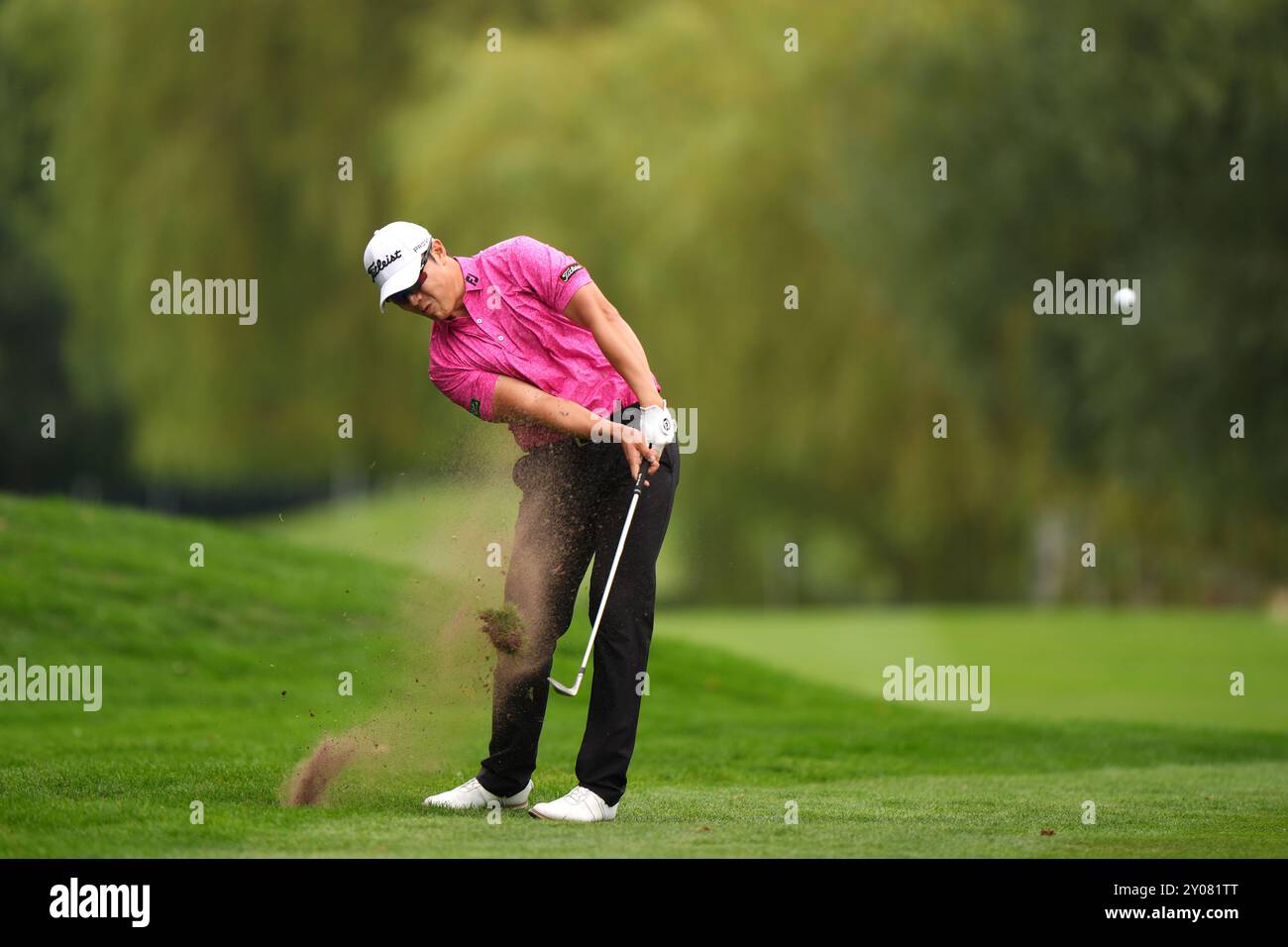 France's Jeong weon Ko plays from the 8th fairway during day four of