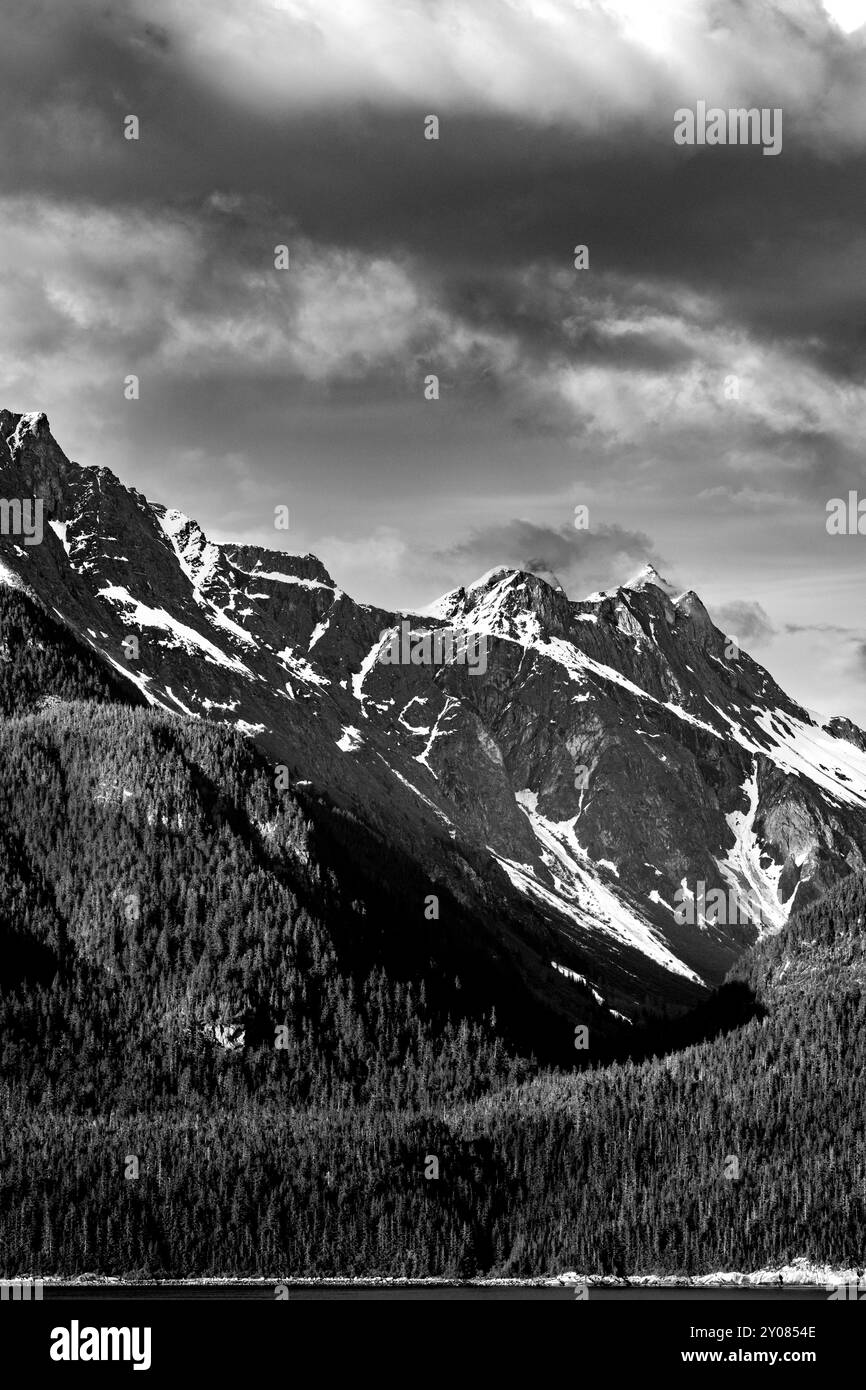 Breathtaking wilderness landscape Black and White Stock Photos & Images ...