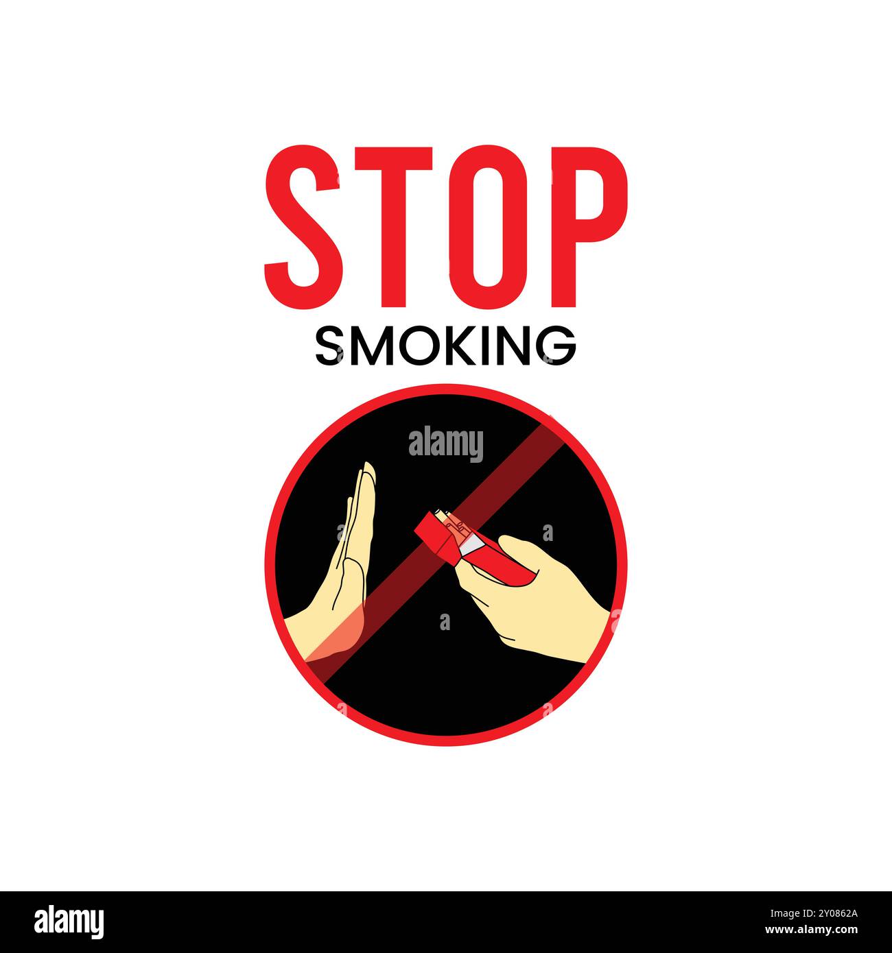 Stop Smoking Poster Design - Anti-Smoking Awareness Campaign Stock ...
