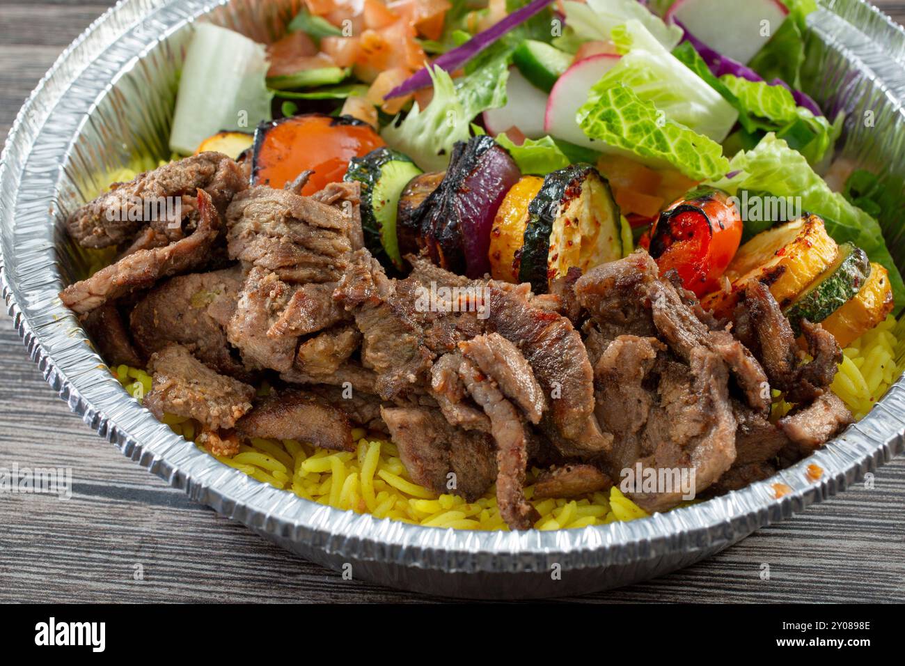 A view of a beef shawarma entree Stock Photo - Alamy