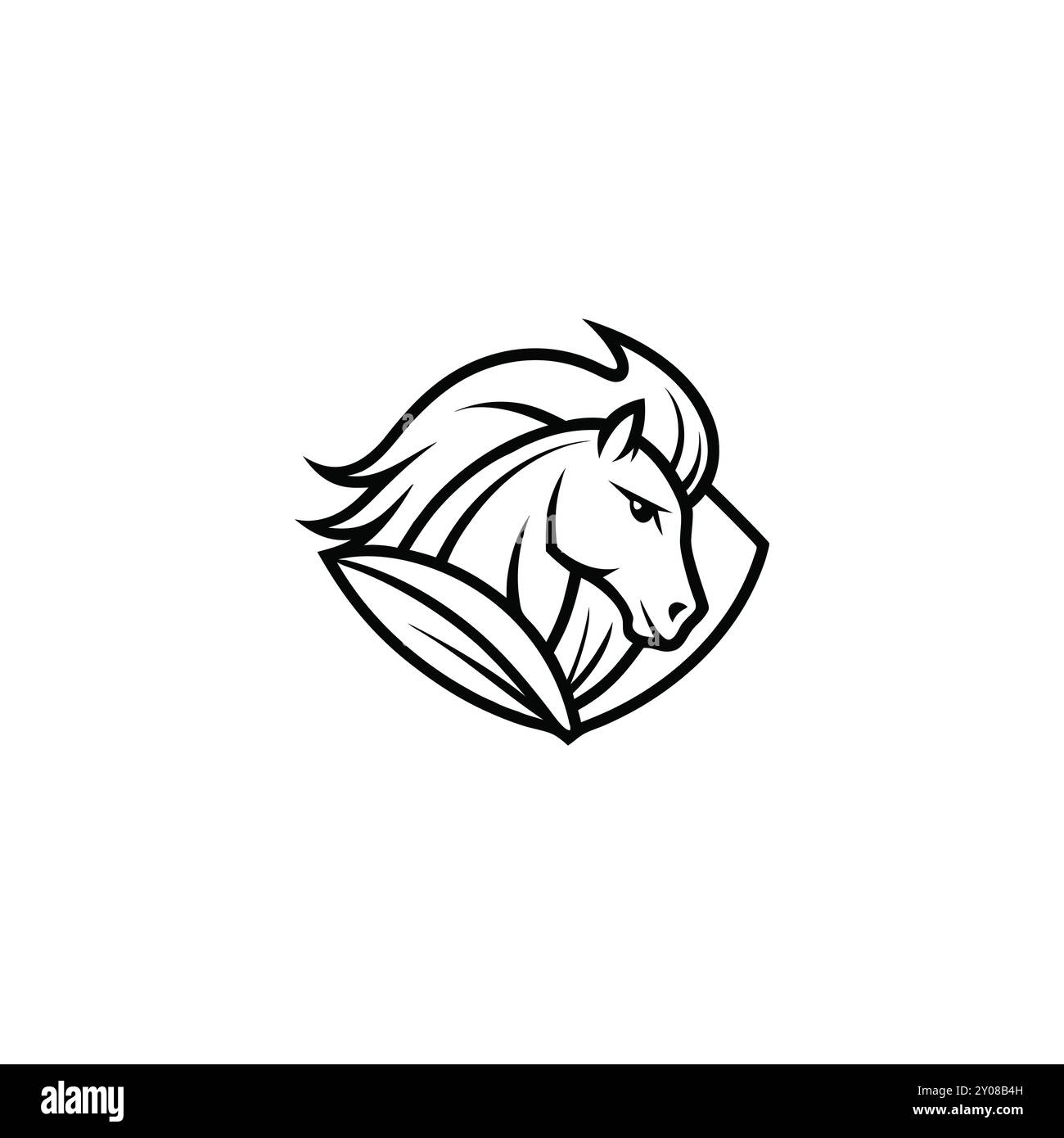 Horse Logo design Stock Vector