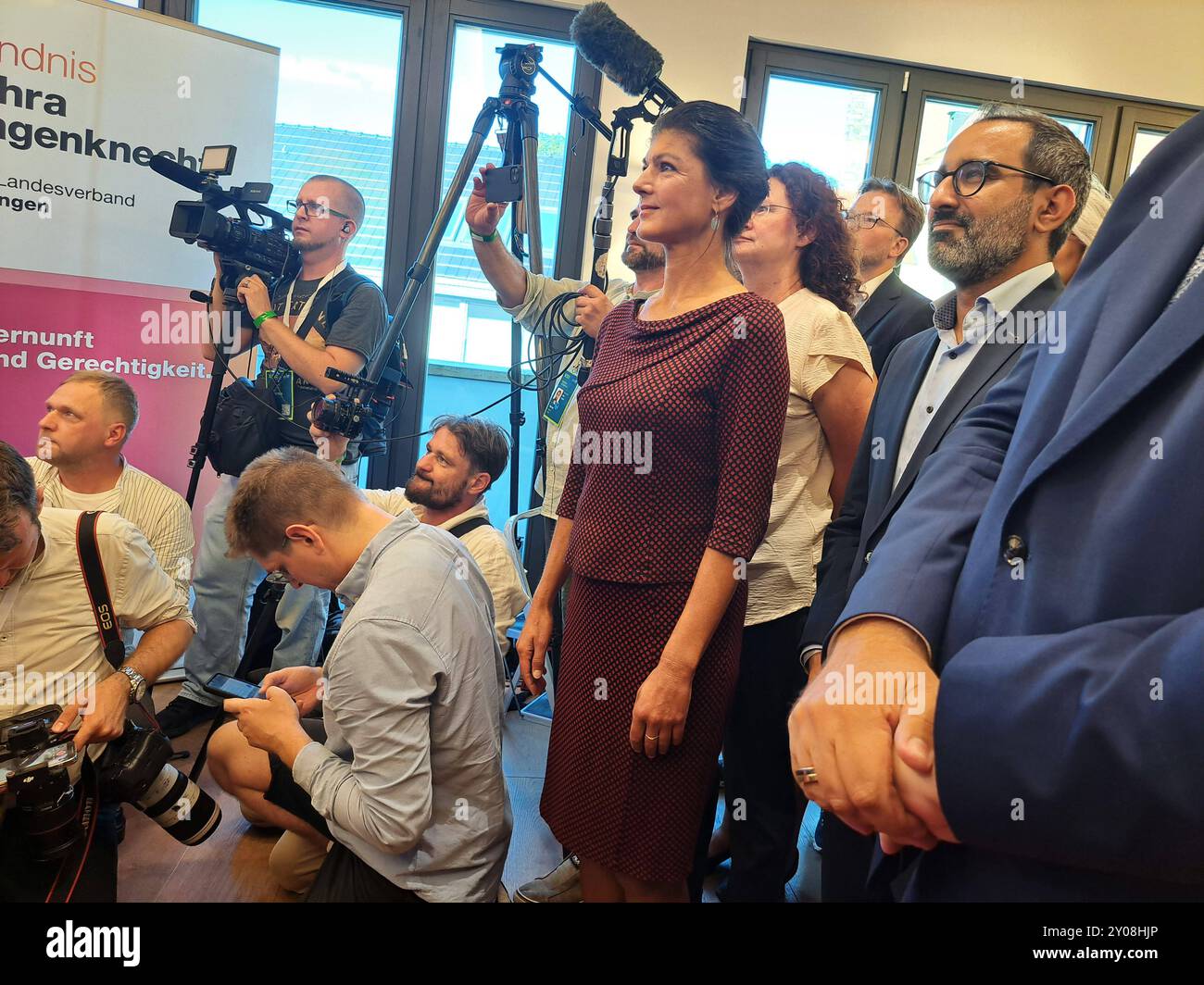 Wahlparty Bündnis Sahra Wagenknecht BSW Erfurt, 01.09.2024 Wahlparty