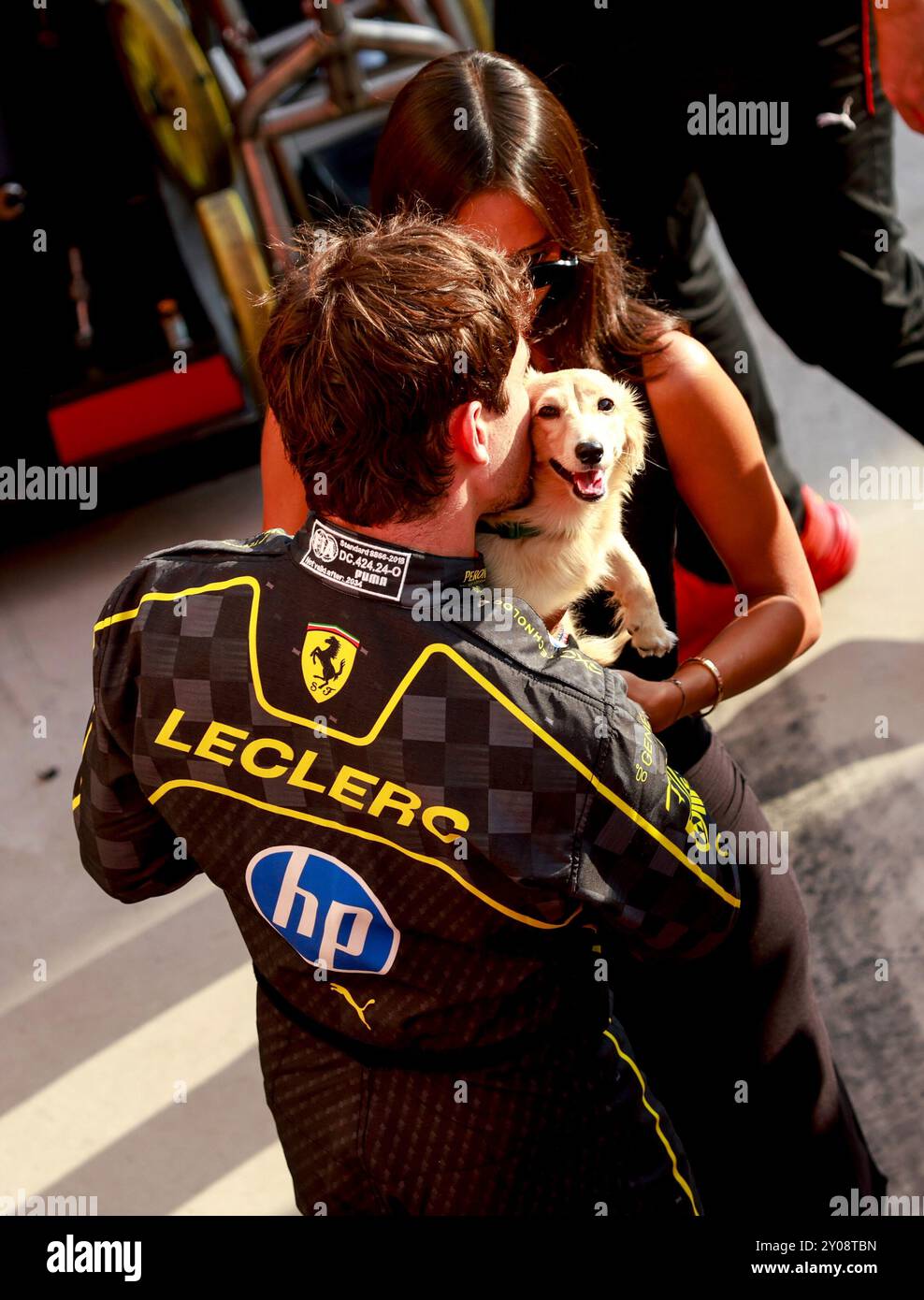 16 Charles Leclerc (MCO, Scuderia Ferrari HP) and his girlfriend