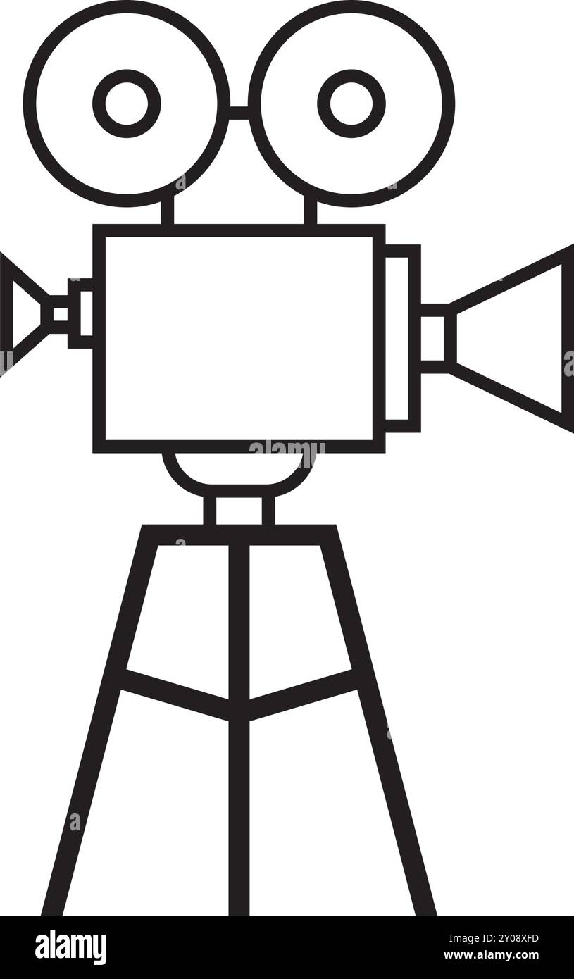 Retro movie projector illustration vector vectors hi-res stock ...