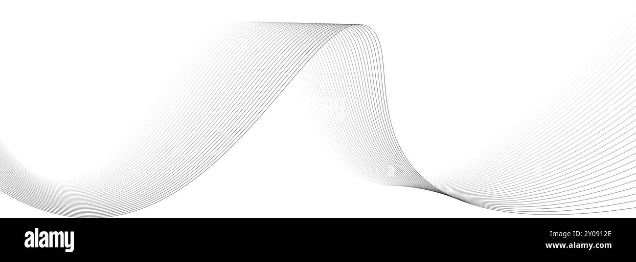 abstract black and white wave background. Vector illustration Stock ...