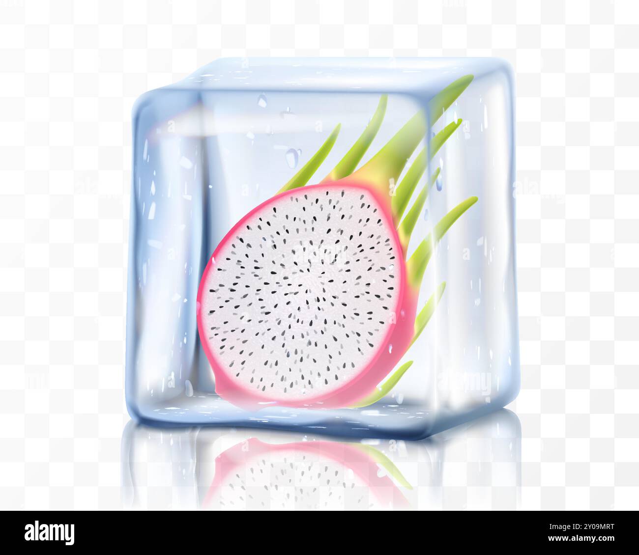 Dragon fruit frozen in Stock Vector Images - Alamy