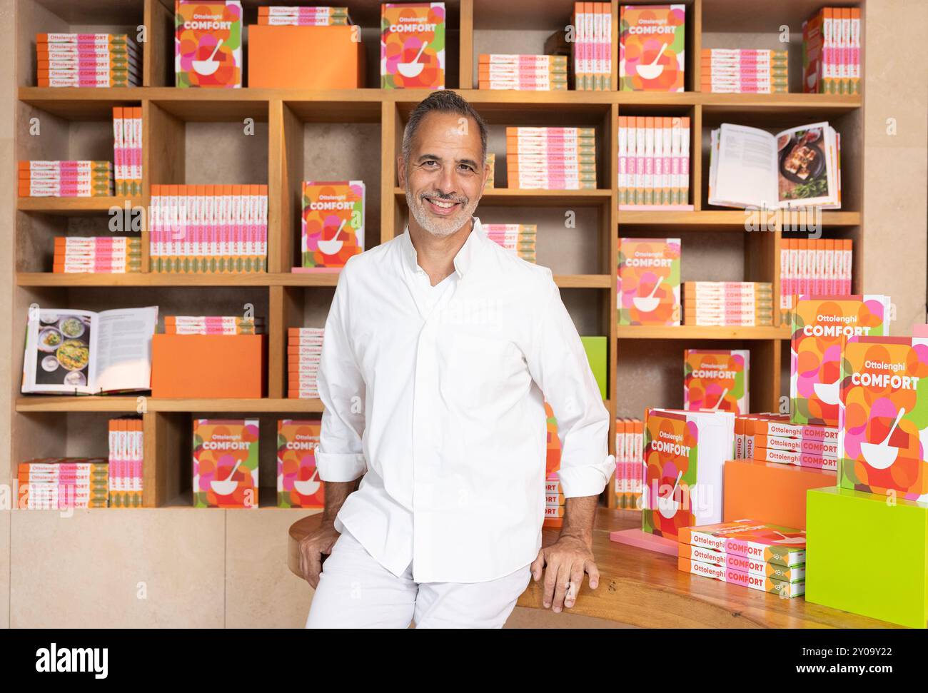 EDITORIAL USE ONLY Yotam Ottolenghi at the launch of his latest cookbook, COMFORT at ROVI restaurant in Fitzrovia, London. Picture date: Sunday September 1, 2024. Stock Photo