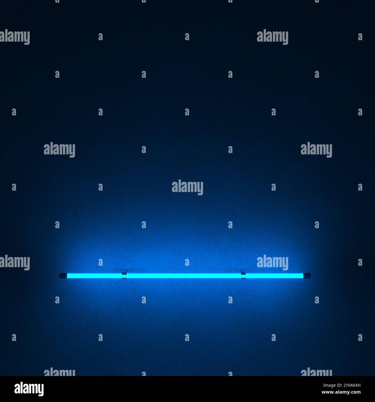 Multi colored neon light lines on dark background. 3d illustration. Stock Photo