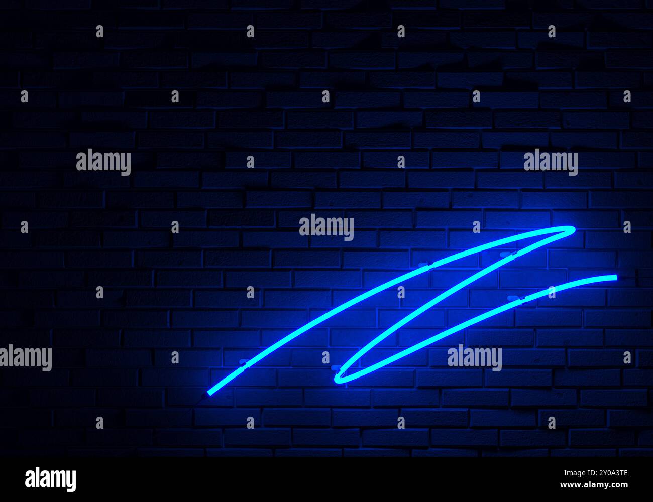 Neon Light on Brick Wall Background, 3d illustration Stock Photo - Alamy