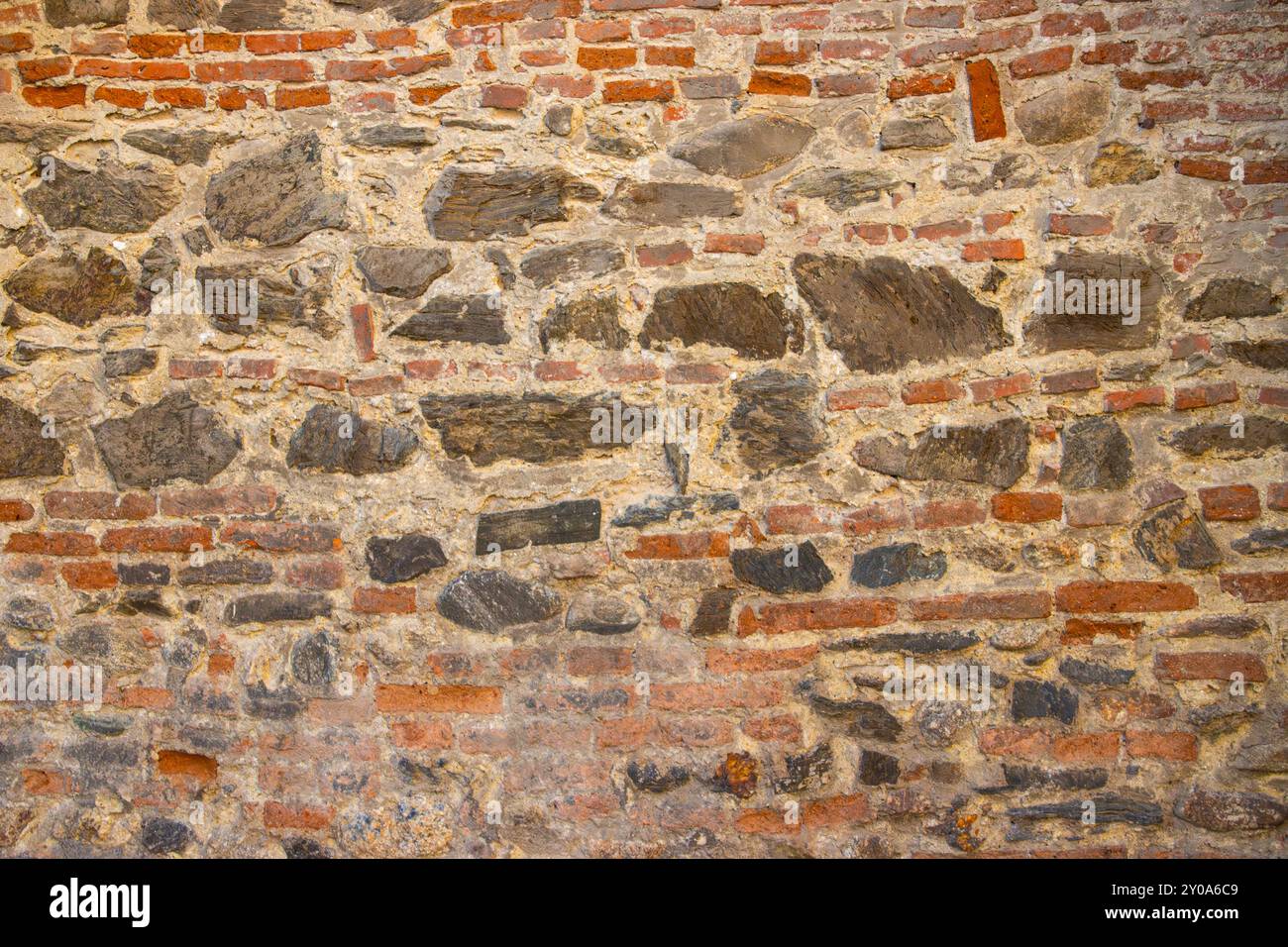 Aged brick wall background. Old brick wall texture Stock Photo