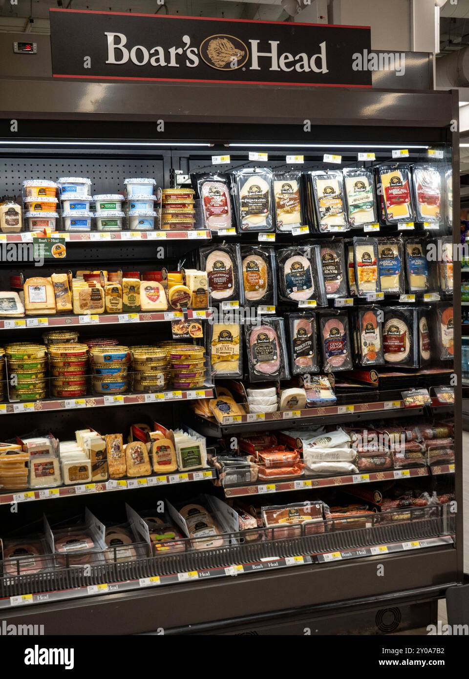 Boar's Head meat and cheese products are sold in grocery stores throughout the United States, 2024, New York City, USA Stock Photo