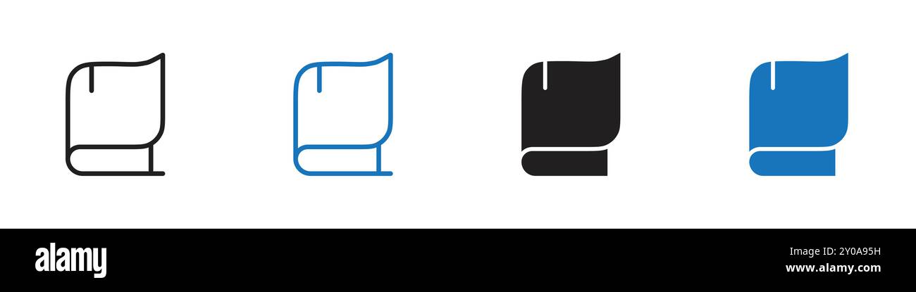 Book icon linear vector graphics sign or symbol set for web app ui Stock Vector